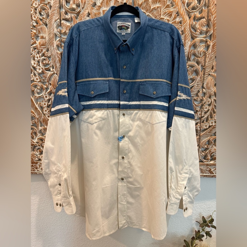 Cumberland Outfitters Aztec Western Style Shirt- size XXL - Picture 4 of 10